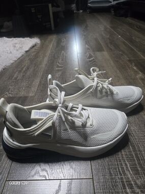 Puma White and Off-White Mesh Lace-Up Trainers